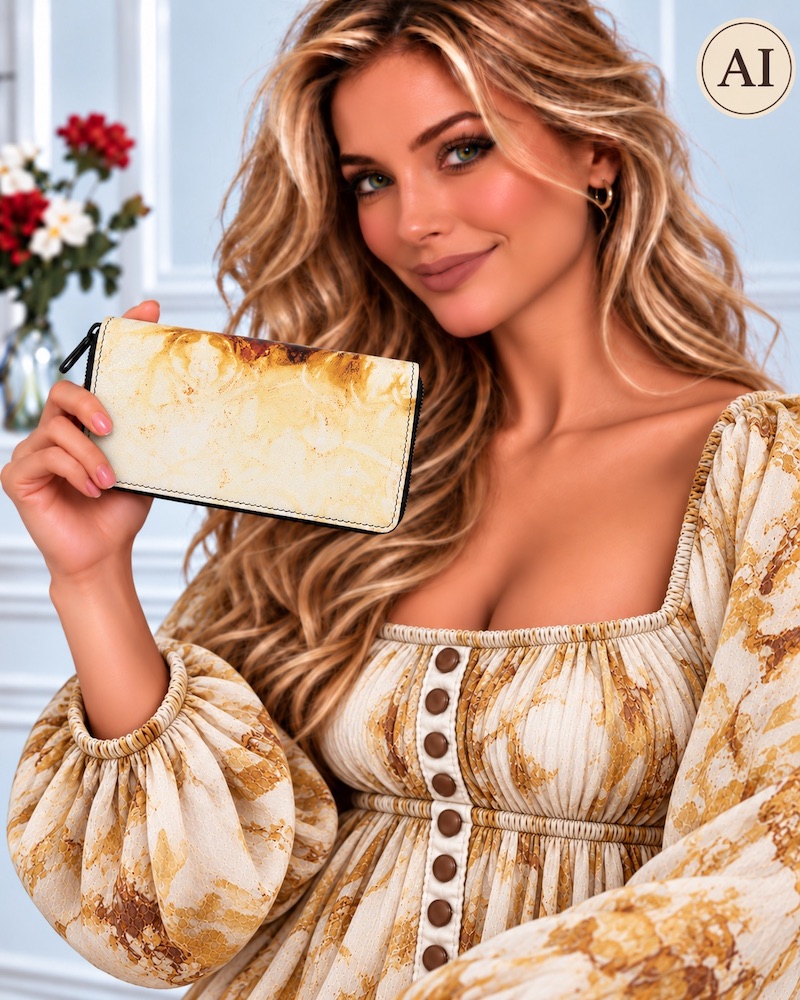 Limitovaná ručne maľovaná kožená dámska peňaženka – Slovenská výroba | Vzor_26 – Obrázok 6
