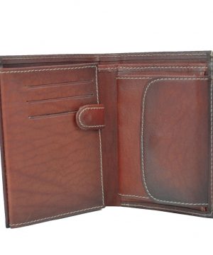 Luxusná kožená peňaženka č.8560 v bordovej farbe (3)