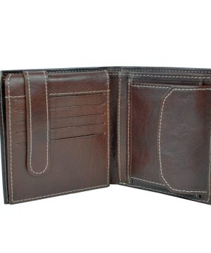 Kožená peňaženka s bohatou výbavou č.8334 v hnedej farbe (2)