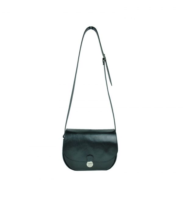Rustikálna kožená kabelka, ručne tieňovaná, čierna farba je vyrobená z prírodnej triesločinenej usne z ručným natieraním a následným tieňovaním krajov. (2)