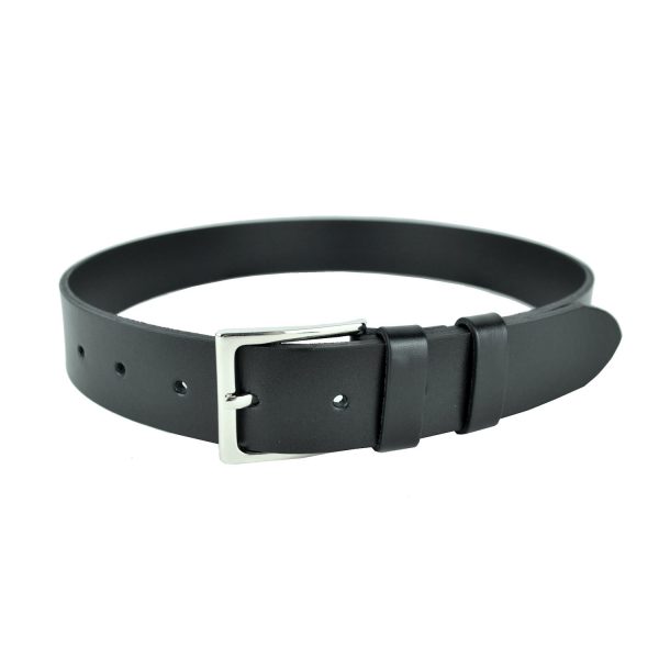 Kožený opasok 4cm, čierny (2)