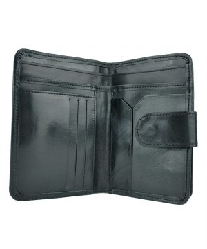 Dámska praktická kožená peňaženka č.8503 v čiernej farbe (3)