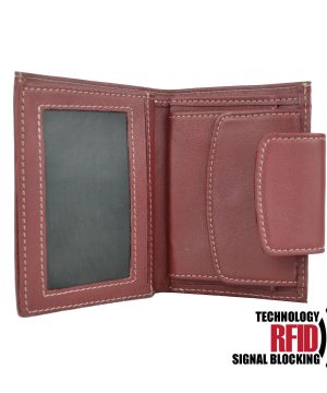 Kožená RFID peňaženka v červenej farbe č (3)