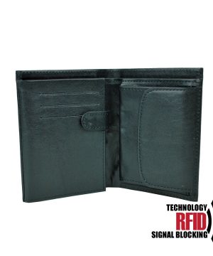 Kožená RFID peňaženka v čiernej farbe č (1)