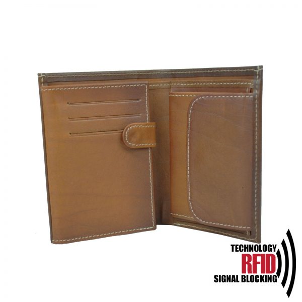 Ochranná kožená peňaženka v hnedej farbe č (1)