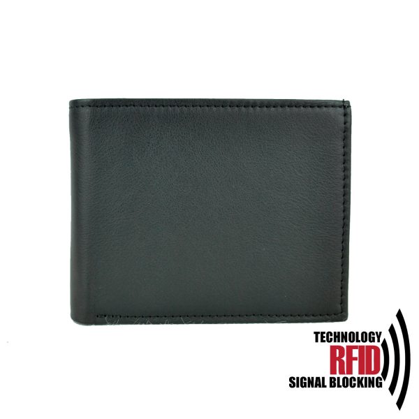 Kožená RFID peňaženka v čiernej farbe č.8407 - Image 4