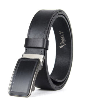 Luxusný kožený opasok s brzdou, šírka 3.5cm - POLISH