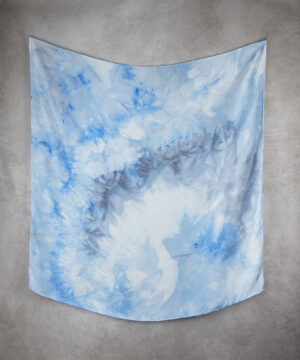 Alternative view of Hodvábna šatka LIMITED_223, Ručná výroba na Slovensku, 90 x 90cm