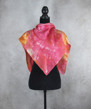 Hodvábna šatka LIMITED_275, Ručná výroba na Slovensku, 90 x 90cm