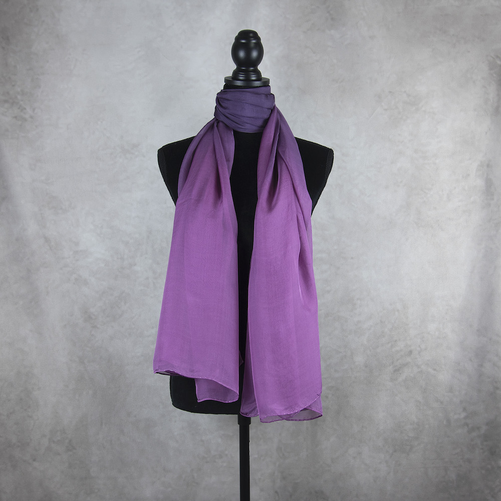 Exkluzívny hodvábny šál LIMITED_056, Ručná výroba na Slovensku, 180 x 110cm – Obrázok 2