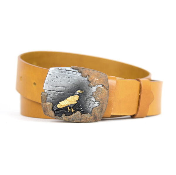 Kožený opasok BIRD, Vyrobené na Slovensku - Image 3