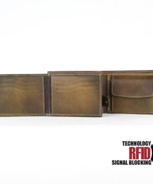 Alternative view of Ochranná kožená peňaženka v Antique farbe č.8552, ručne tieňovaná