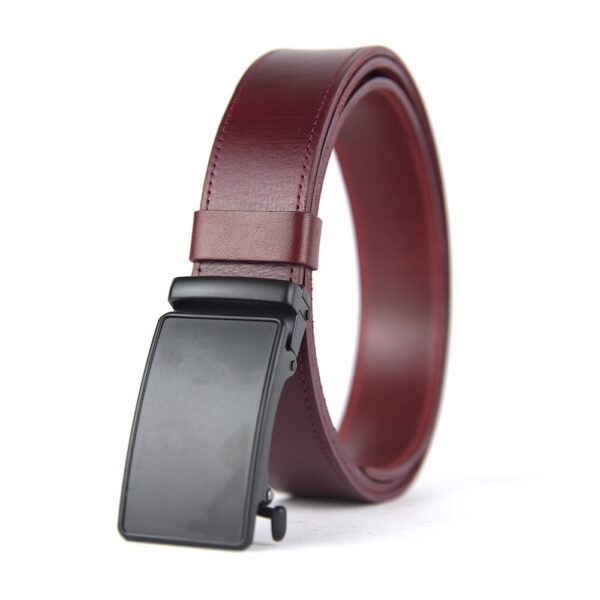 Opasok z pravej kože s brzdovou prackou, šírka 3.5cm - BLACKY - Image 5