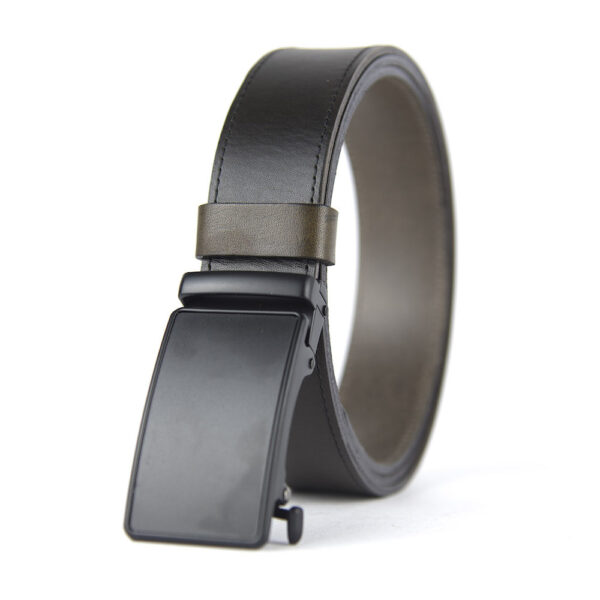 Opasok z pravej kože s brzdovou prackou, šírka 3.5cm - BLACKY - Image 4