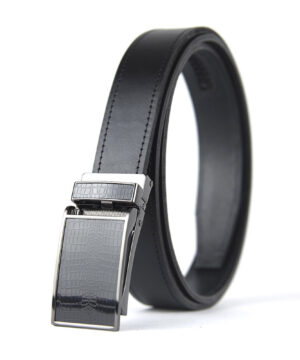 Opasok z pravej kože s automatickou prackou BLACK CROCO