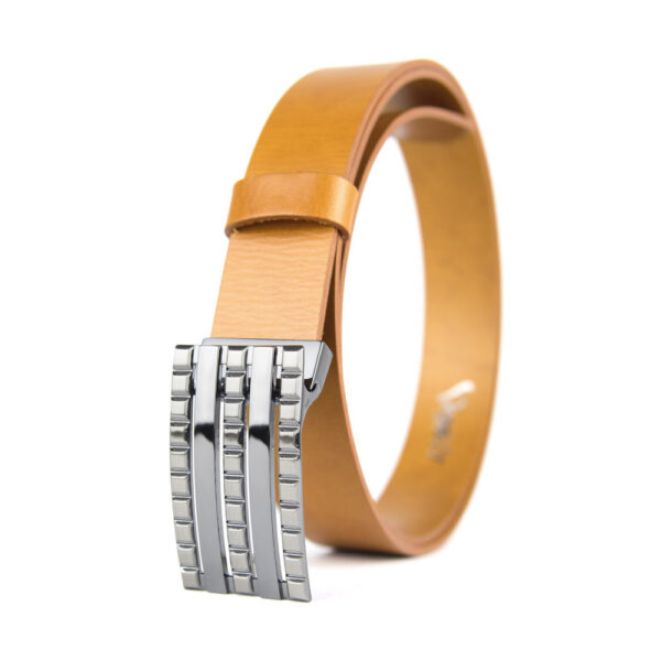 Kožený opasok BLOCKS, šírka 3.3cm, Ručná výroba na Slovensku - Image 6