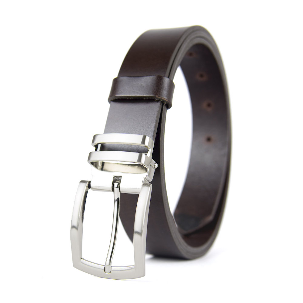 Kožený opasok DUAL, šírka 3.3cm, Ručná výroba na Slovensku – Obrázok 6
