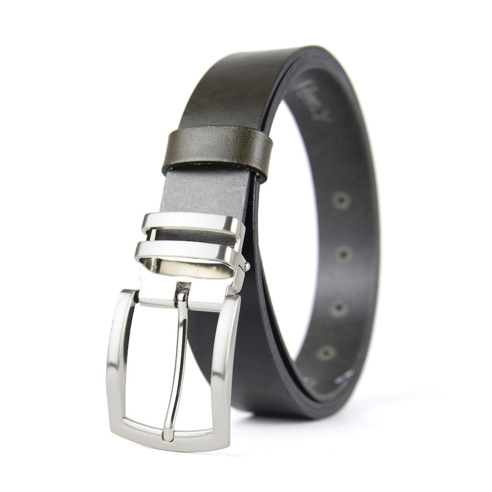 Kožený opasok DUAL, šírka 3.3cm, Ručná výroba na Slovensku – Obrázok 3