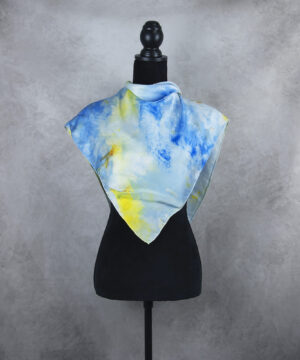 Hodvábna šatka LIMITED_298, Ručná výroba na Slovensku, 90 x 90cm