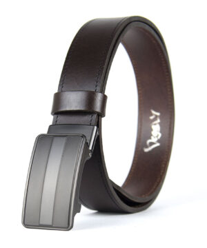 Alternative view of Opasok z pravej kože s brzdovou prackou, šírka 3.5cm - CARBON