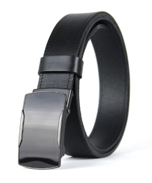 Opasok z pravej kože s brzdovou prackou, šírka 3.5cm - PHANTOM