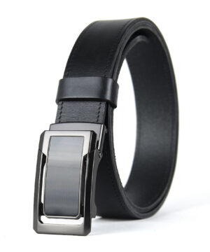 Opasok z pravej kože s brzdovou prackou, šírka 3.5cm - GRAPHITE CORE