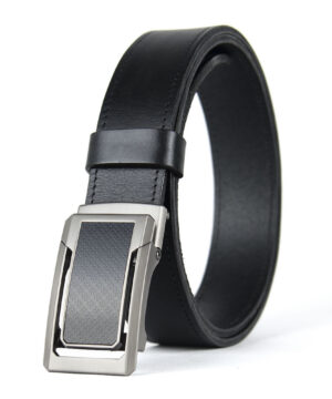 Opasok z pravej kože s brzdovou prackou, šírka 3.5cm - NICKEL CORE