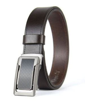 Alternative view of Opasok z pravej kože s brzdovou prackou, šírka 3.5cm - NICKEL CORE