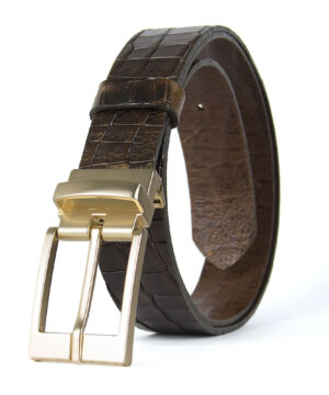 Alternative view of Kožený opasok s dezénom AURELIA, šírka 3.3cm, Ručná výroba na Slovensku