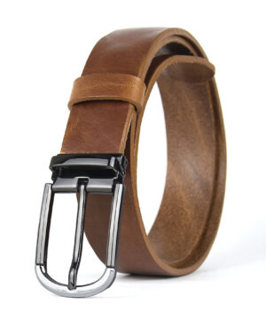 Kožený opasok s dezénom ONYX EDGE, šírka 3.3cm, Ručná výroba na Slovensku