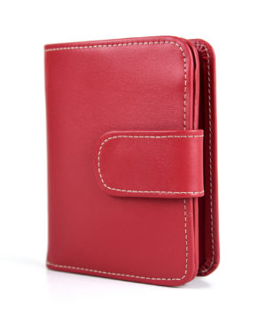 Kožená malá dámska peňaženka č.8504, červená farba