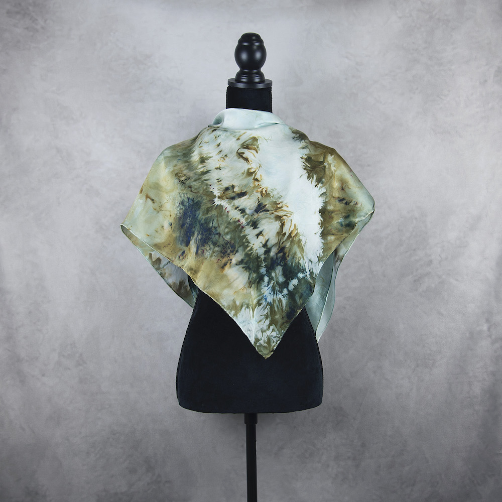 Hodvábna šatka LIMITED_317, Ručná výroba na Slovensku, 90 x 90cm