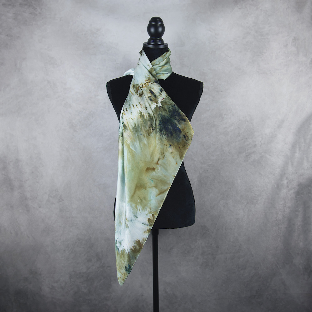 Hodvábna šatka LIMITED_317, Ručná výroba na Slovensku, 90 x 90cm – Obrázok 4