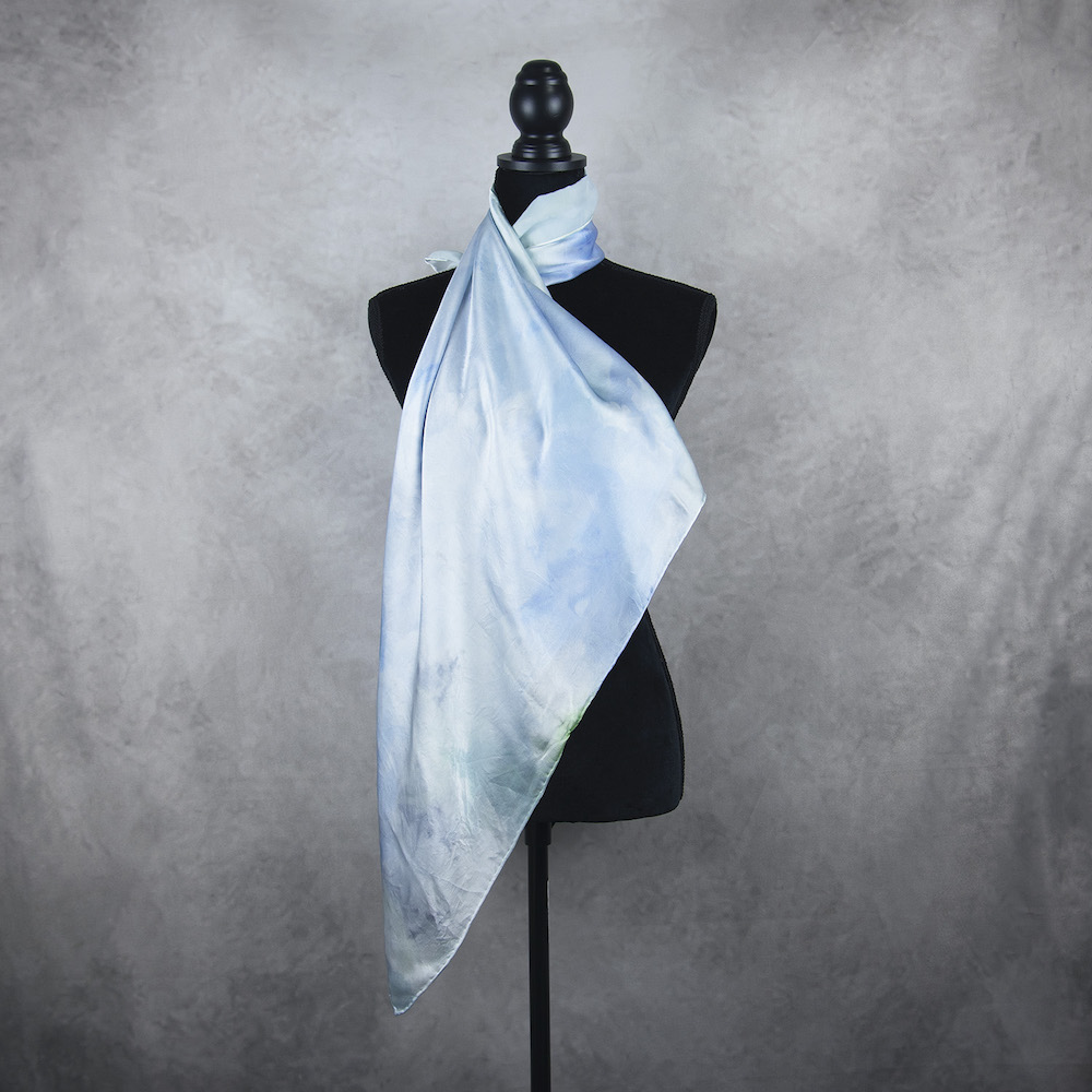 Hodvábna šatka LIMITED_321, Ručná výroba na Slovensku, 90 x 90cm – Obrázok 3