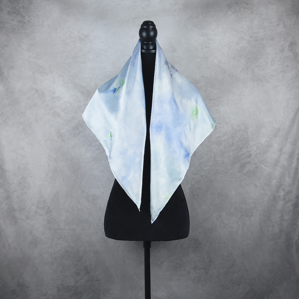 Hodvábna šatka LIMITED_321, Ručná výroba na Slovensku, 90 x 90cm – Obrázok 4