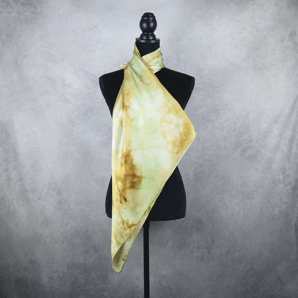 Hodvábna šatka LIMITED_325, Ručná výroba na Slovensku, 90 x 90cm – Obrázok 4