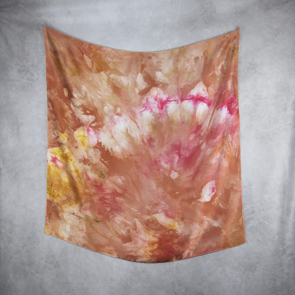 Hodvábna šatka LIMITED_328, Ručná výroba na Slovensku, 90 x 90cm – Obrázok 2