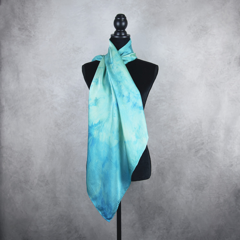 Hodvábna šatka LIMITED_334, Ručná výroba na Slovensku, 90 x 90cm – Obrázok 3