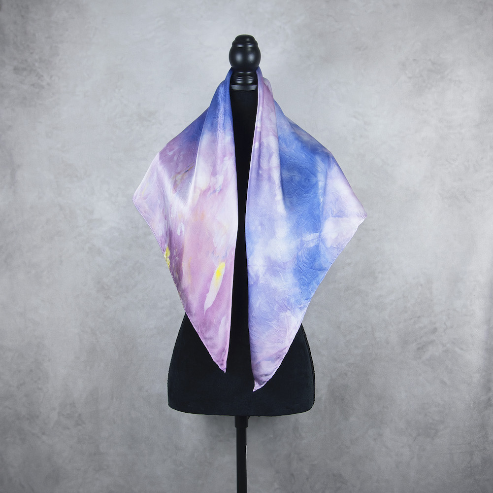 Hodvábna šatka LIMITED_336, Ručná výroba na Slovensku, 90 x 90cm – Obrázok 3