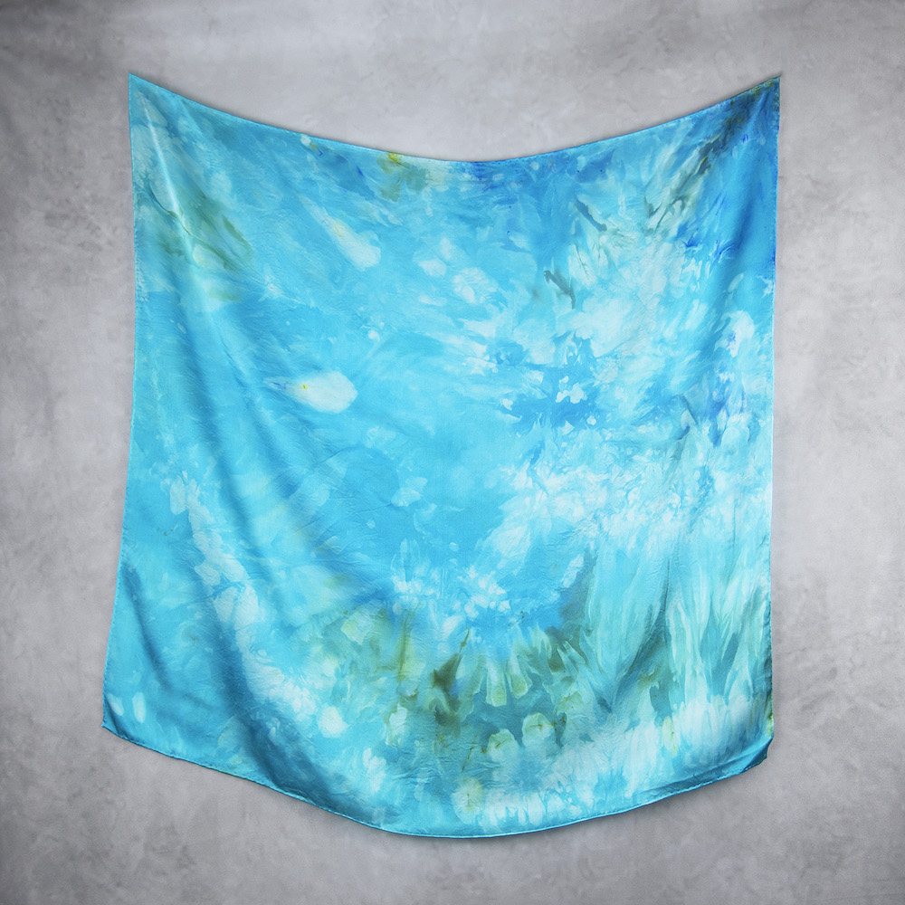 Hodvábna šatka LIMITED_337, Ručná výroba na Slovensku, 90 x 90cm – Obrázok 2