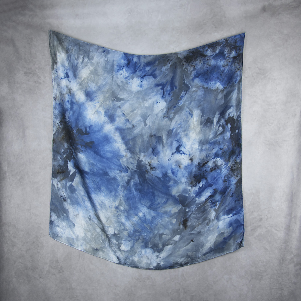 Hodvábna šatka LIMITED_340, Ručná výroba na Slovensku, 90 x 90cm – Obrázok 2