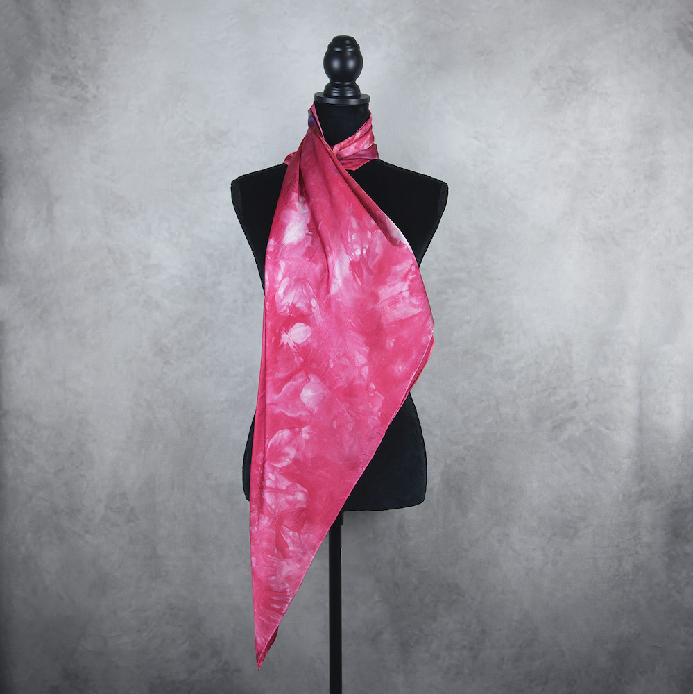 Hodvábna šatka LIMITED_344, Ručná výroba na Slovensku, 90 x 90cm – Obrázok 4
