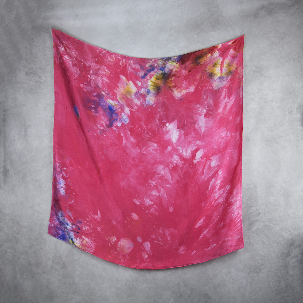 Hodvábna šatka LIMITED_344, Ručná výroba na Slovensku, 90 x 90cm – Obrázok 2