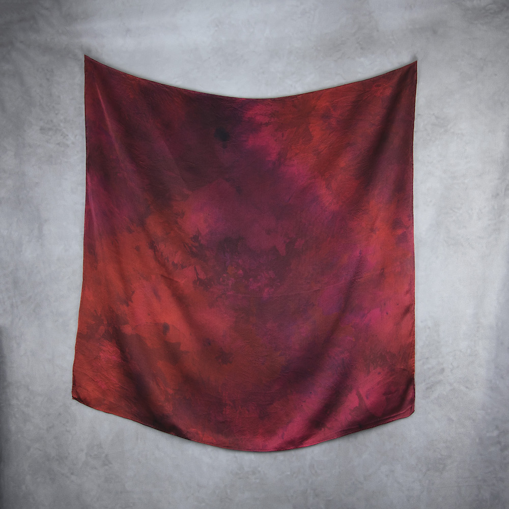 Hodvábna šatka LIMITED_345, Ručná výroba na Slovensku, 90 x 90cm – Obrázok 2