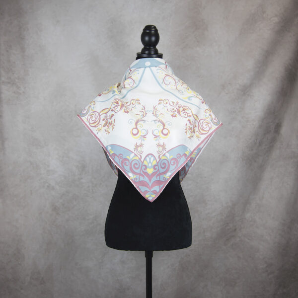 Exkuzívna hodvábna šatka ORNAMENT VZOR_2, 90 x 90cm, Made in SLOVAKIA