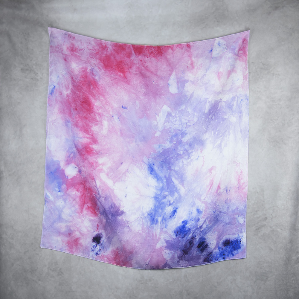 Hodvábna šatka VZOR_98, 80 x 90cm, Vyrobené na Slovensku – Obrázok 2