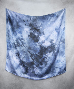 Hodvábna šatka LIMITED_357, Ručná výroba na Slovensku, 90 x 90cm – Obrázok 2
