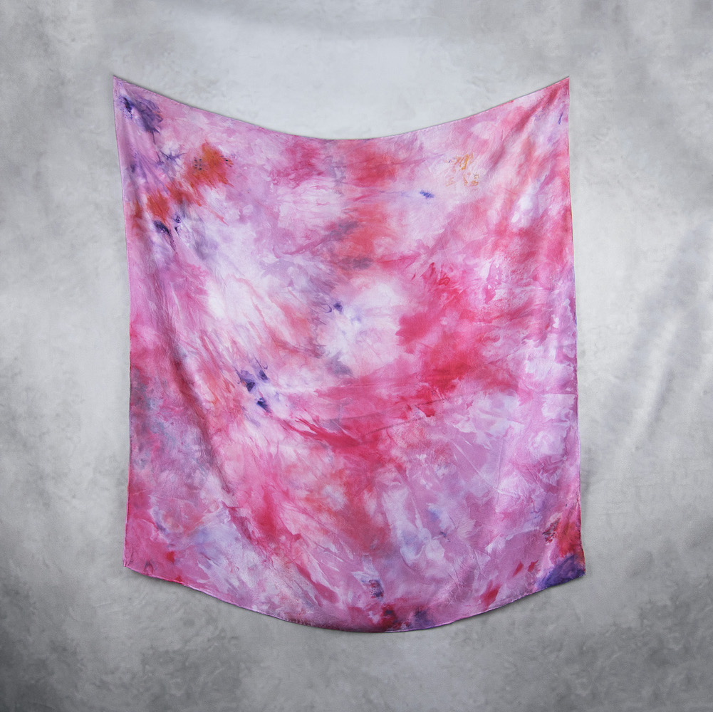 Hodvábna šatka LIMITED_359, Ručná výroba na Slovensku, 90 x 90cm – Obrázok 2