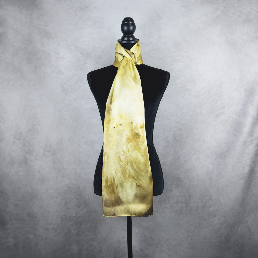 Hodvábny šál LIMITED_35, Ručná výroba na Slovensku, 175 x 45cm – Obrázok 3