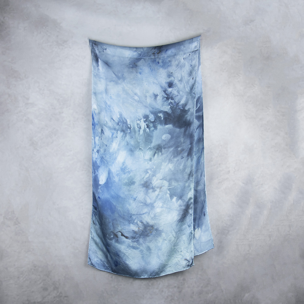 Hodvábny šál LIMITED_36, Ručná výroba na Slovensku, 175 x 45cm – Obrázok 2